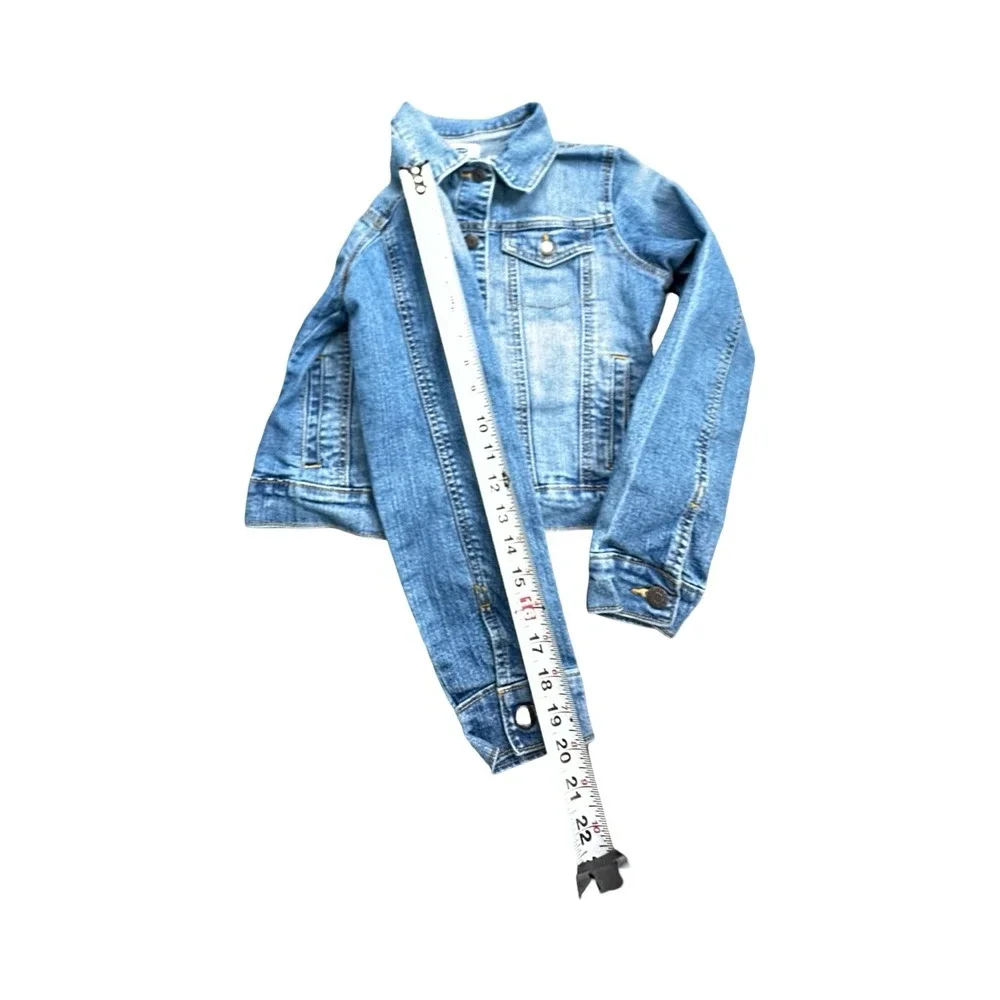 Old Navy Denim Jacket Girls XL 14 Blue Trucker Stretch Classic Button Front